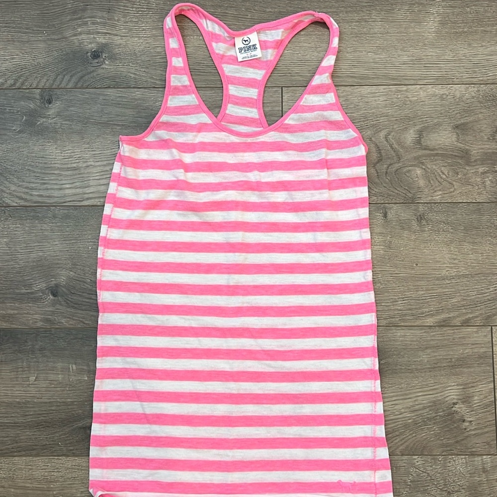 PINK Striped Tank Top